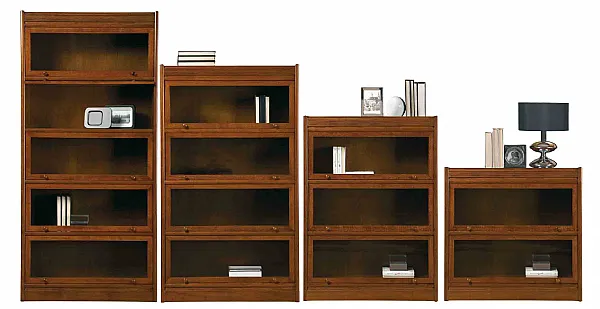 Classic High Quality Globe Bookcases, Shallow Bookcase With Glass Doors