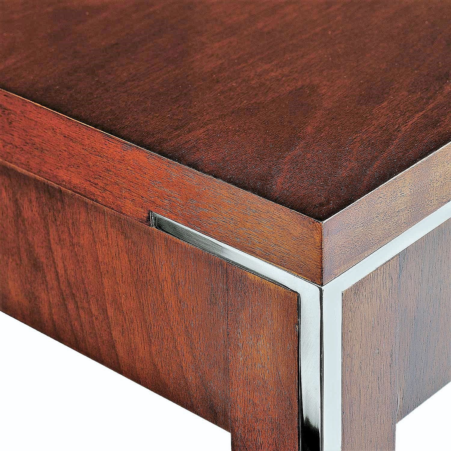 Desk With Stainless Steel Details