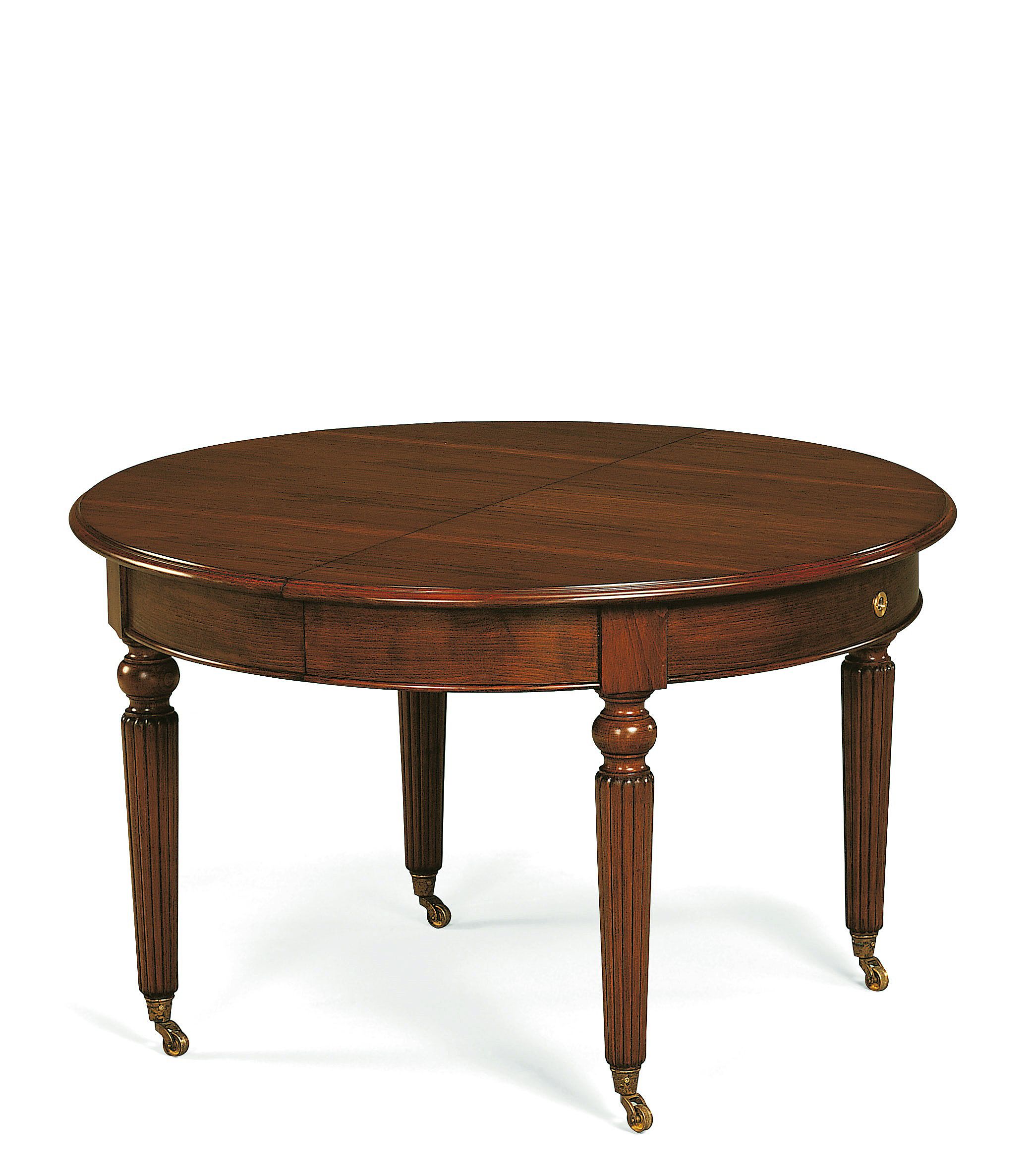 Round classic extendable dining table