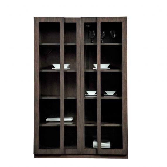 VCM Corner Display Cabinet Venedig,White Wood Structure Replica L 56,5 x D 56,5 cm 175 x W 